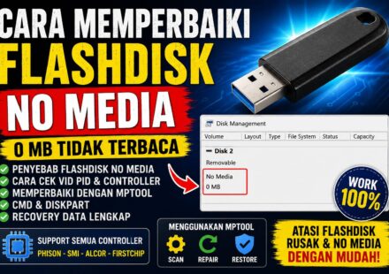 Cara Memperbaiki Flashdisk No Media 0 MB Tidak Terbaca Menggunakan MPTool dan CMD Lengkap
