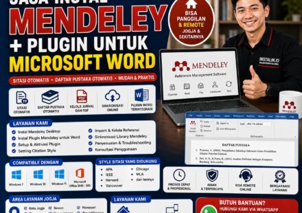 Jasa Instal Mendeley + Plugin untuk Microsoft Word cepat aman profesional bisa remote online oleh Instalin.id