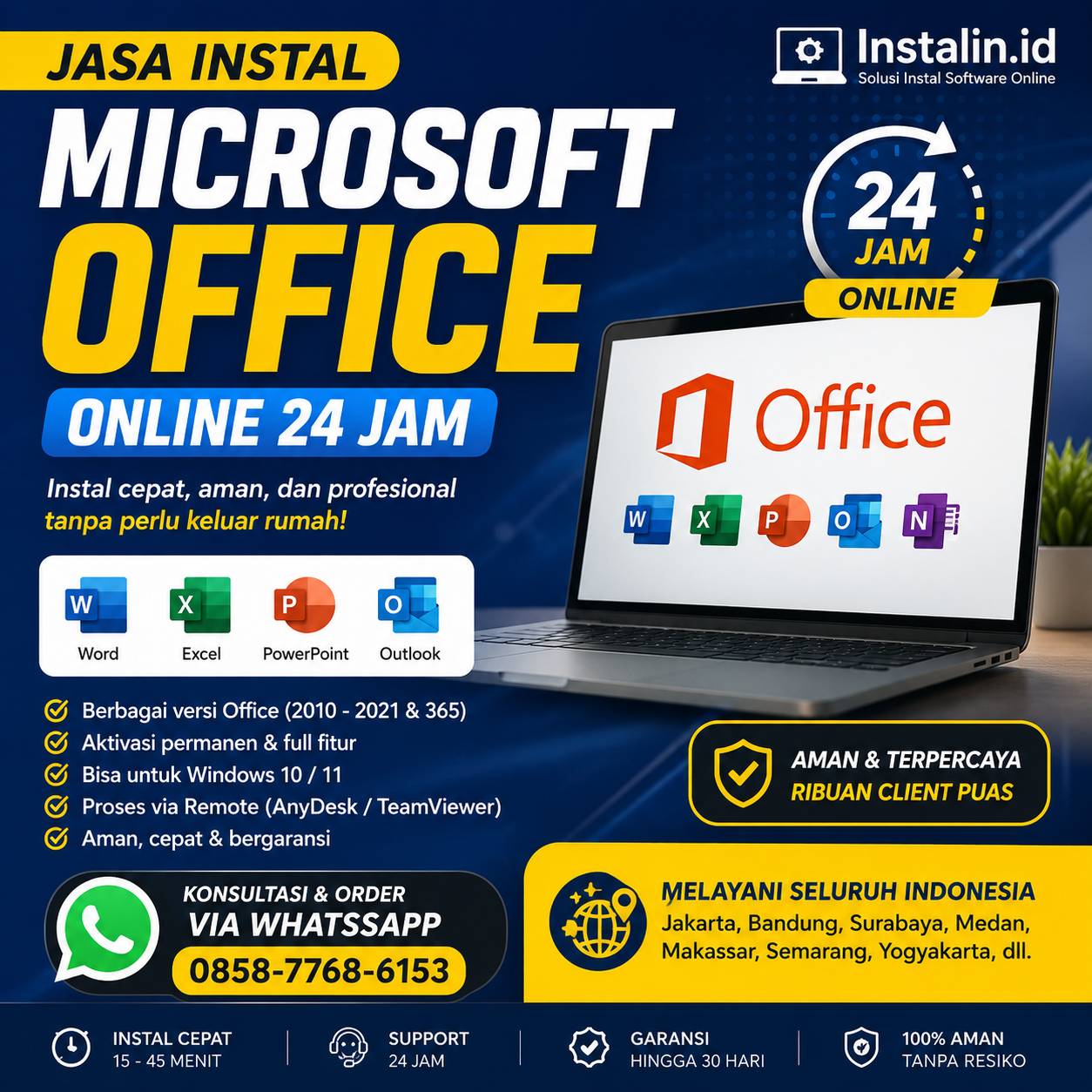 Jasa Instal Microsoft Office Online 24 Jam via Remote Profesional Seluruh Indonesia