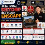 Jasa Instal SketchUp dan Plugin Enscape profesional cepat aman bergaransi bisa remote online oleh Instalin.id