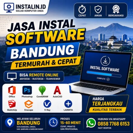 Jasa Instal Software Bandung termurah dan cepat bisa remote online untuk laptop dan PC oleh Instalin.id