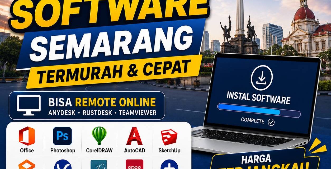 Jasa Instal Software Semarang termurah dan cepat bisa remote online untuk laptop dan PC oleh Instalin.id