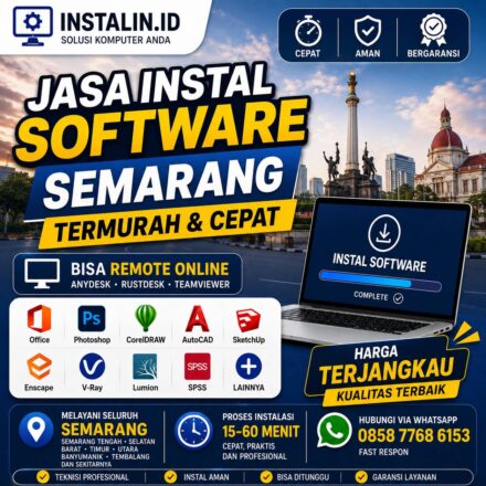 Jasa Instal Software Semarang termurah dan cepat bisa remote online untuk laptop dan PC oleh Instalin.id
