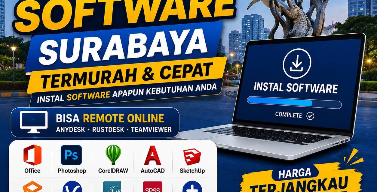 Jasa Instal Software Surabaya termurah dan cepat bisa remote online untuk laptop dan PC oleh Instalin.id
