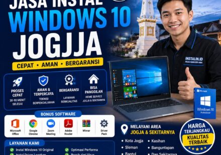 Jasa Instal Windows 10 Jogja profesional cepat aman bergaransi bisa panggilan oleh Instalin.id