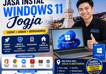 Jasa Instal Windows 11 Jogja profesional cepat aman bergaransi bisa panggilan oleh Instalin.id