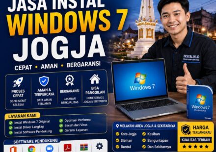 Jasa Instal Windows 7 Jogja profesional cepat aman bergaransi bisa panggilan oleh Instalin.id