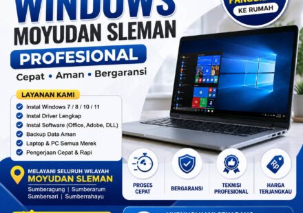 Jasa Instal Windows Moyudan Sleman profesional bisa panggilan cepat aman dan bergaransi