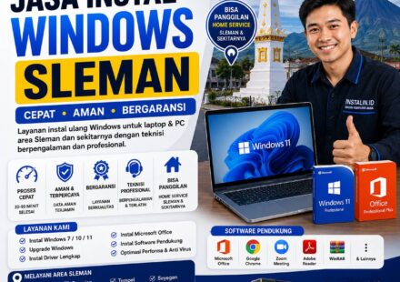 Jasa Instal Windows Sleman profesional cepat aman bergaransi bisa panggilan oleh Instalin.id