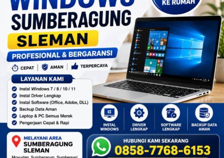 Jasa Instal Windows Sumberagung Sleman profesional bisa panggilan cepat dan bergaransi