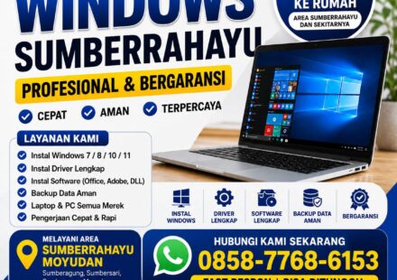 Jasa Instal Windows Sumberrahayu Moyudan profesional bisa panggilan cepat dan bergaransi