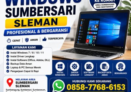 Jasa Instal Windows Sumbersari Sleman profesional bisa panggilan cepat dan bergaransi