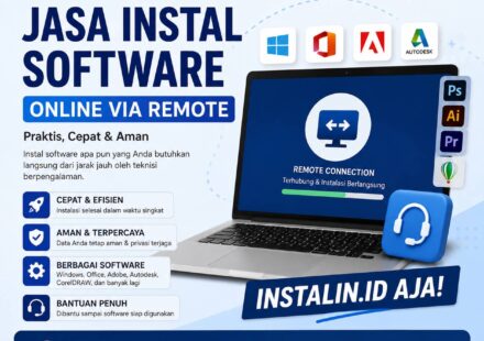 Jasa Instal Software Online via Remote terpercaya oleh Instalin.id dengan layanan cepat, aman, dan profesional via WhatsApp 081226749910.