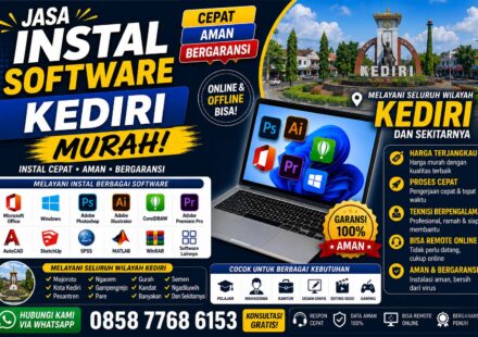 jasa instal software Kediri murah melayani instal Microsoft Office, Photoshop, CorelDRAW, AutoCAD, SPSS, Adobe Premiere Pro, dan software lainnya dengan layanan online dan offline.