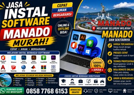 jasa instal software Manado murah melayani instal Microsoft Office, Photoshop, CorelDRAW, AutoCAD, SPSS, Adobe Premiere Pro, dan software lainnya dengan layanan online dan offline.