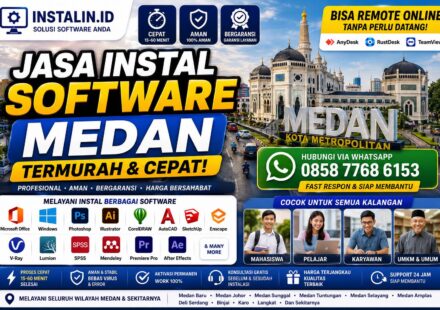 Jasa Instal Software Medan termurah dan cepat bisa remote online untuk laptop dan PC oleh Instalin.id