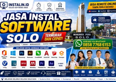 Jasa Instal Software Solo termurah dan cepat bisa remote online untuk laptop dan PC oleh Instalin.id