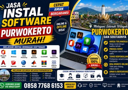 jasa instal software Purwokerto murah melayani instal Microsoft Office, Photoshop, CorelDRAW, AutoCAD, SPSS, Adobe Premiere Pro, dan software lainnya dengan layanan online dan offline.